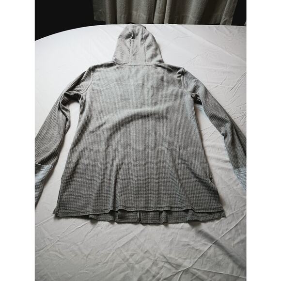 Frye And Co Women's Full Zip Waffle Knit Thumb Holes, Size Small Grey - Picture 6 of 6